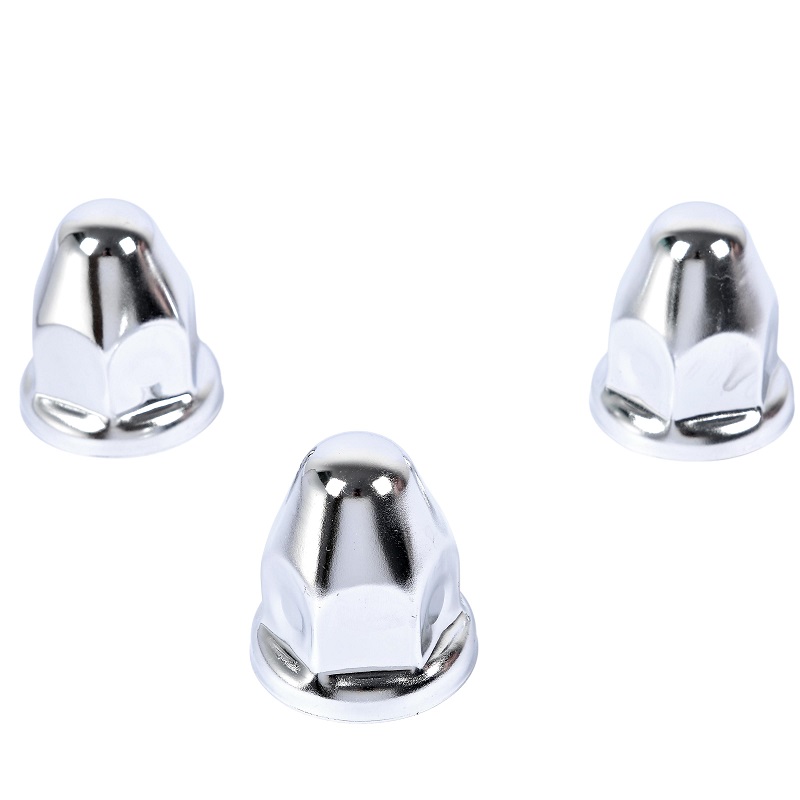 58mm height 38mm hex truck parts steel chrome lug nut covers